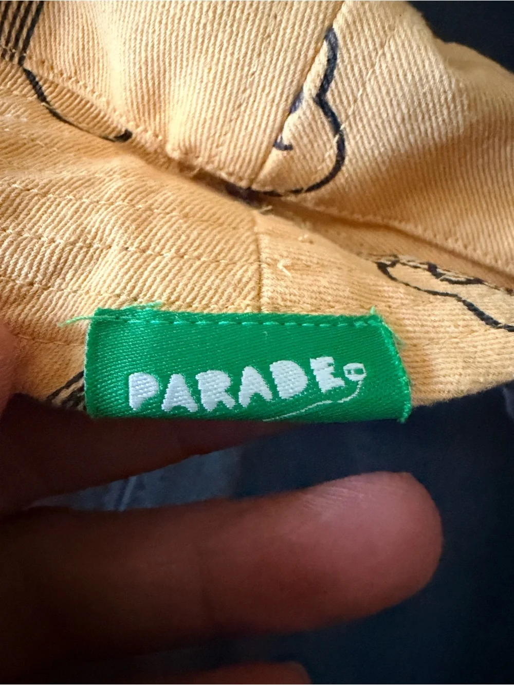 Parade Reversible Kids' Yellow Guitar Print Bucket Hat